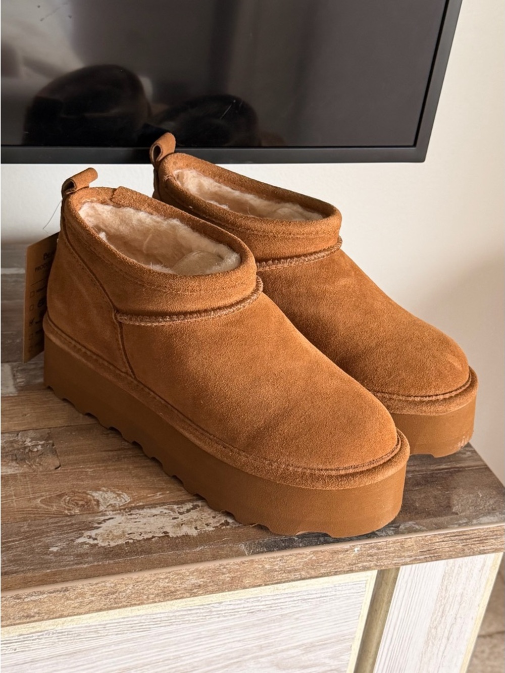 BEARPAW RETRO SUPER SHORTY - HICKORY SIZE 7